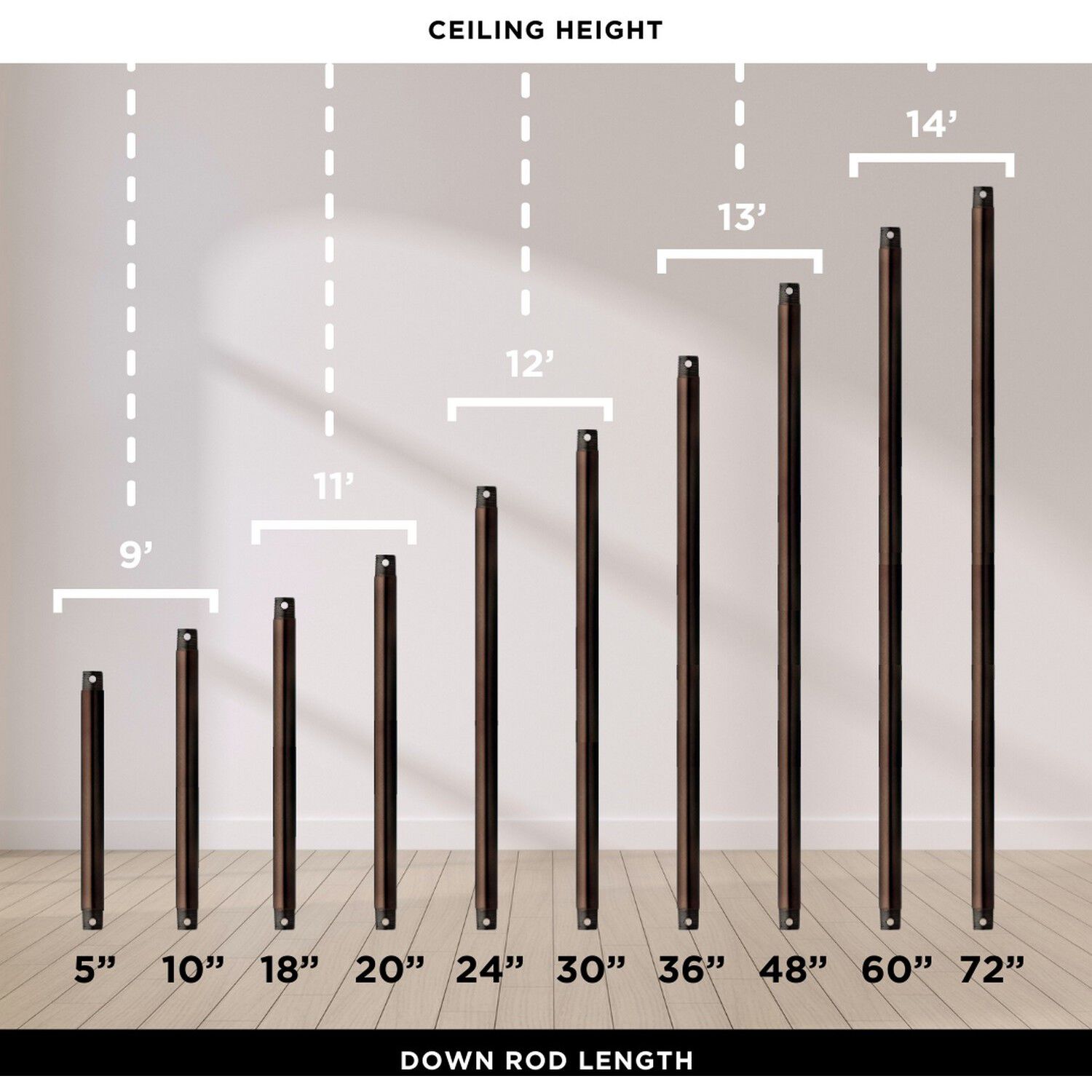 Atlas Melody 20 inch Textured Bronze Wall Fan, Atlas